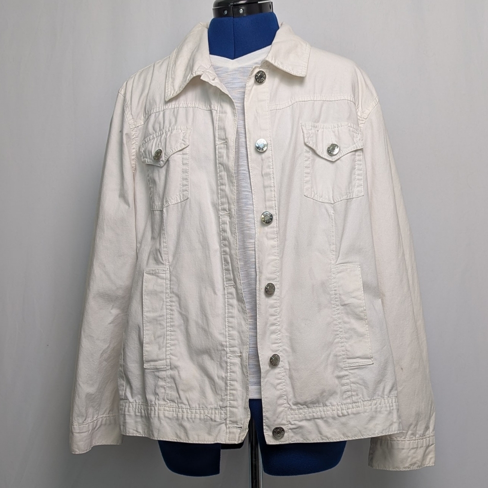 Women's White Denim Jacket